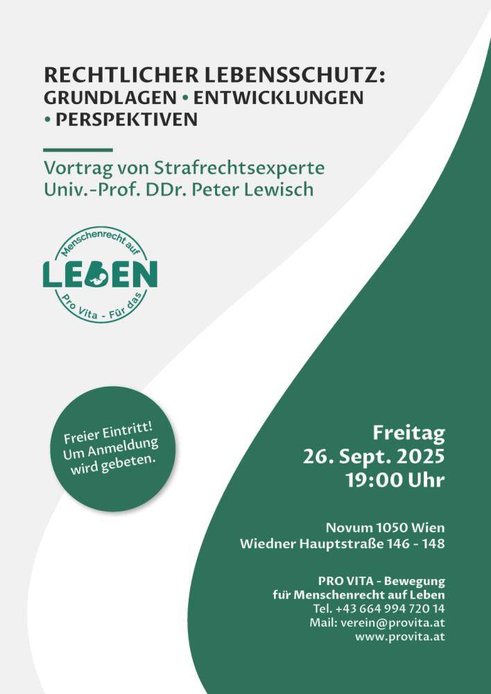 Werbung Rechtlicher Lebenschutz 2025