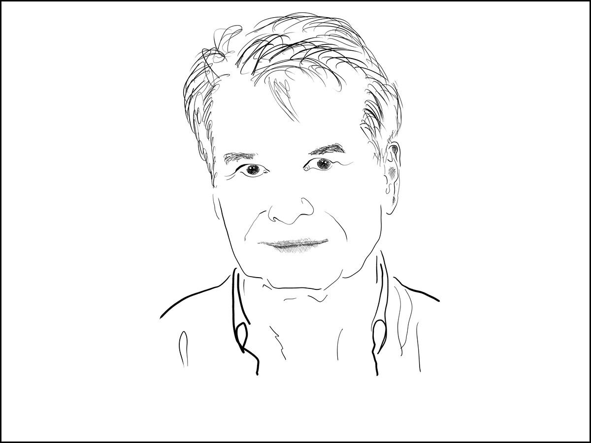 Zeichnung: Dr. Reiner Füllmich in einer Gefängniszelle.