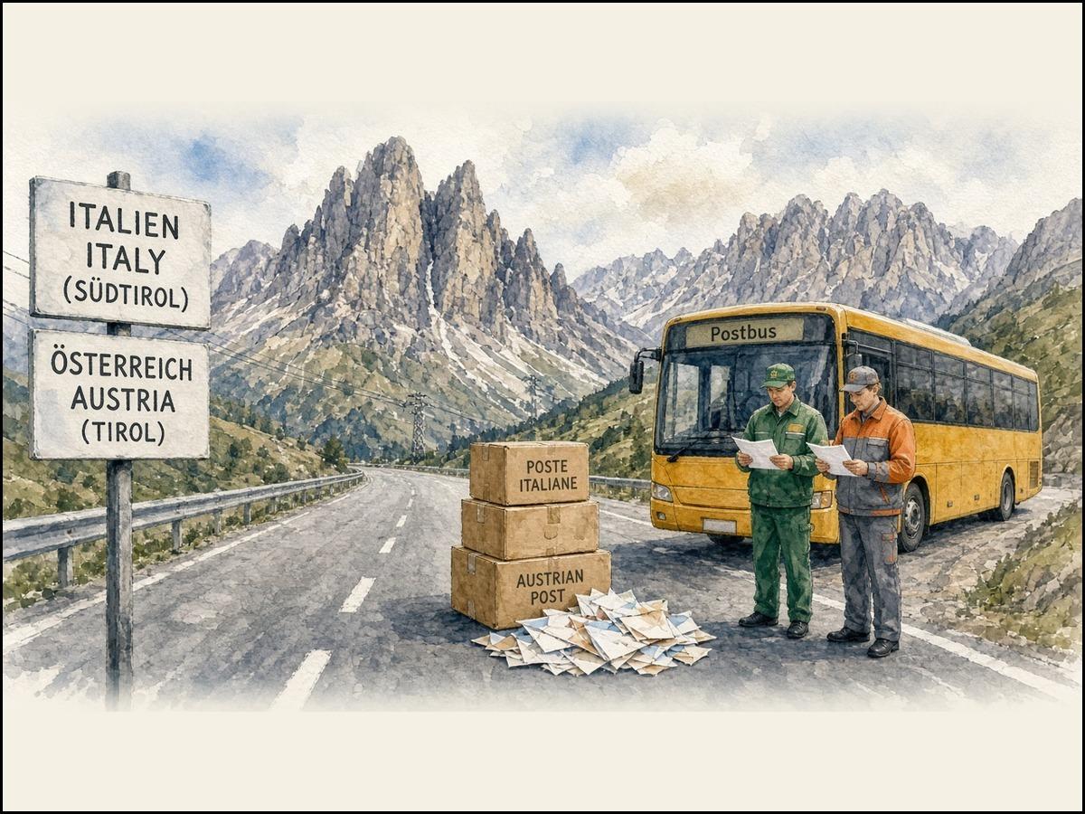 Grenzüberschreitende Post zwischen Nord- und Südtirol: Die Zustellung von Briefen und Paketen dauert immer wieder viel zu lange.