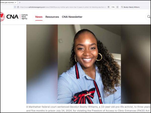 USA: 41 Monate Haft, wegen Predigt vor einer Abtreibungsklinik