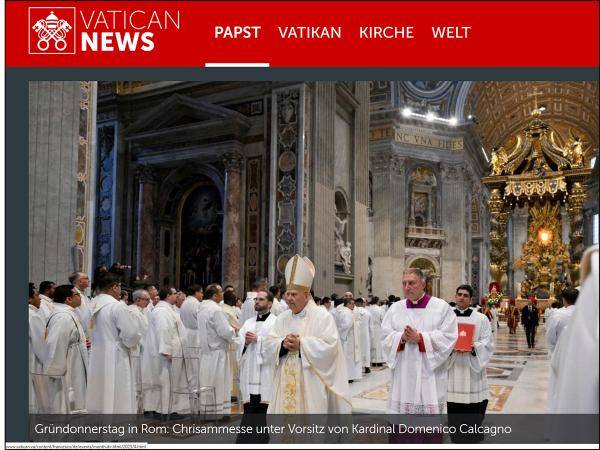 Wortlaut der Predigt der Chrisammesse im Petersdom