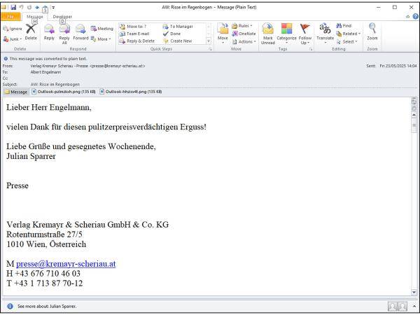 Eine eigenartige Reaktion zum Artikel &quot;Ein Schwuler ruft zum Kampf&quot;