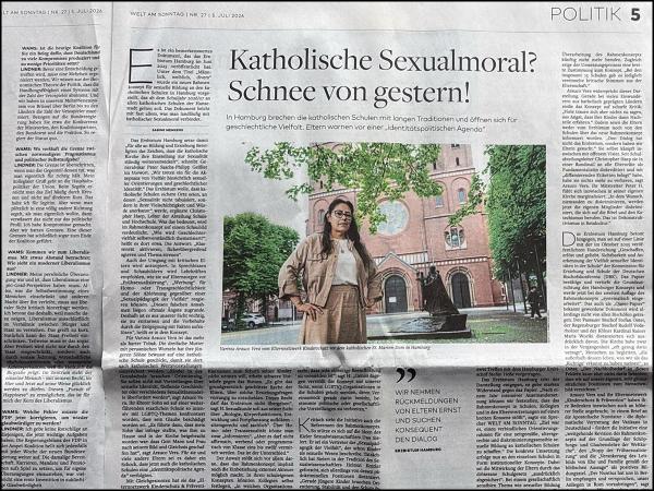 Katholische Schulen in Hamburg unterrichten ab Herbst 2026 Sex nach Helmut Kentler